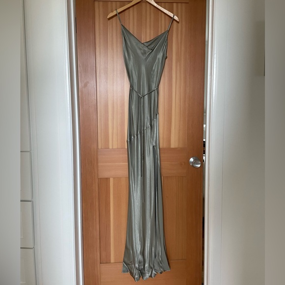 Shona Joy LA LUNE BIAS COWL MAXI DRESS - SAGE - Picture 3 of 5